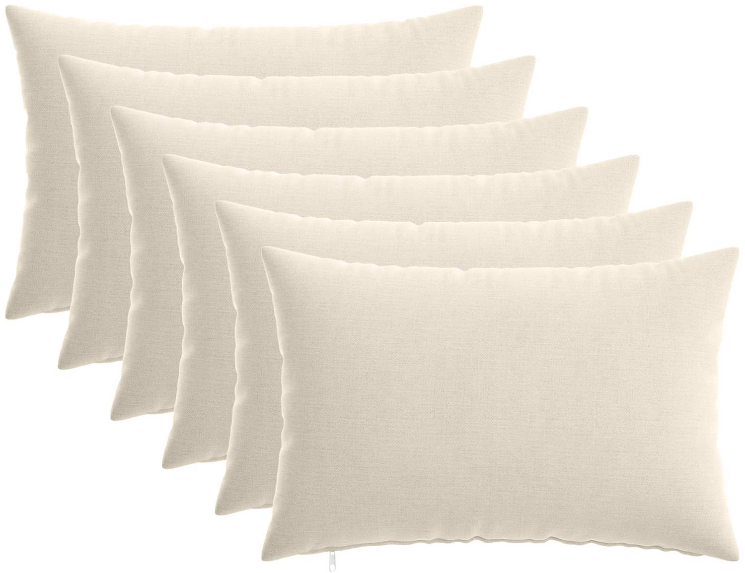 vidaXL Dekenkussen - 6 - st - HEERLEN - Crèmekleurig - 40 - x - 60 - cm - Chenille - Stof