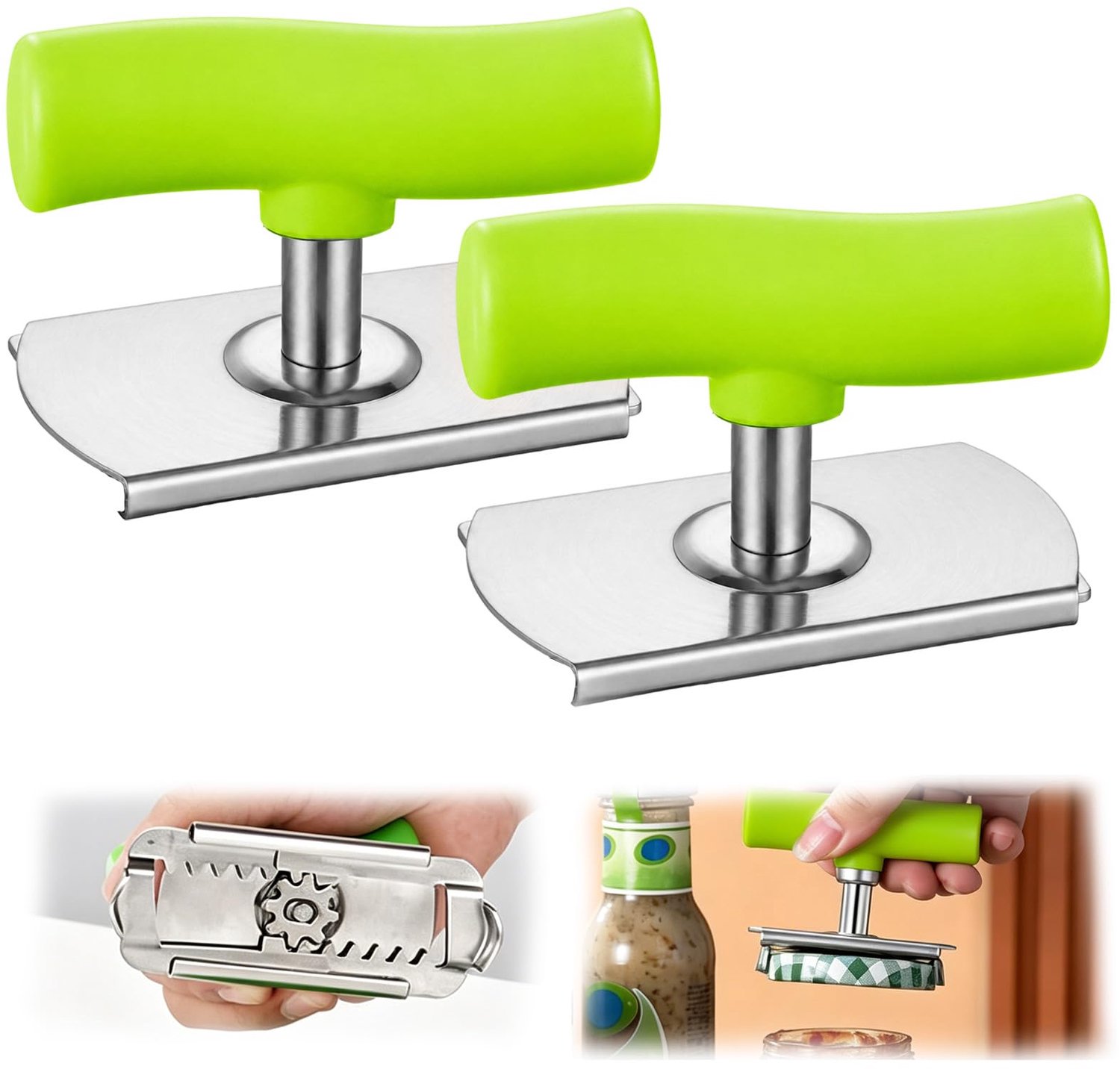 Set van 2 RVS Flesopeners met Versterkte Handgreep