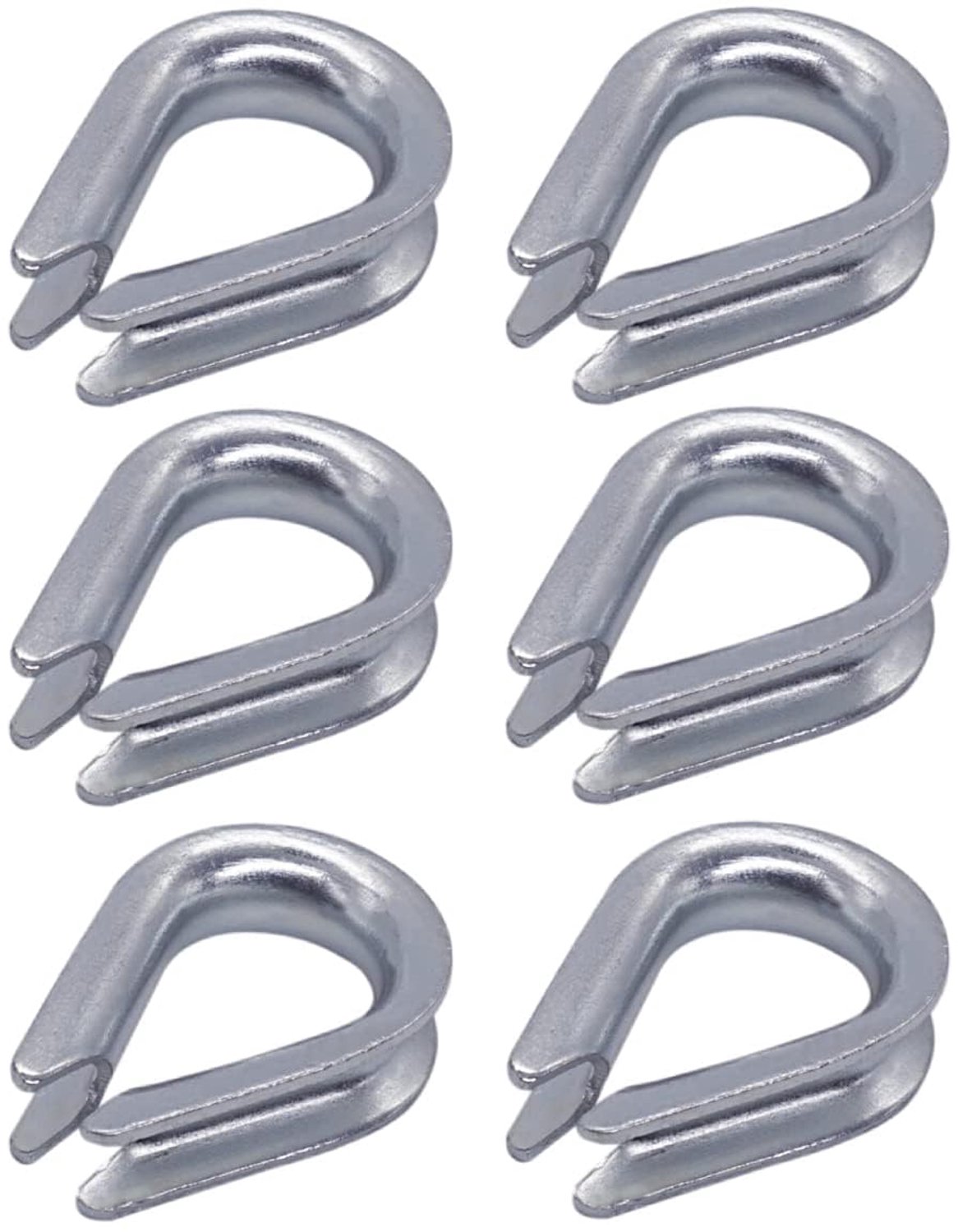 6 Stuks Gegalvaniseerde Stalen Kabelsokken 8 mm - 6899B Norm