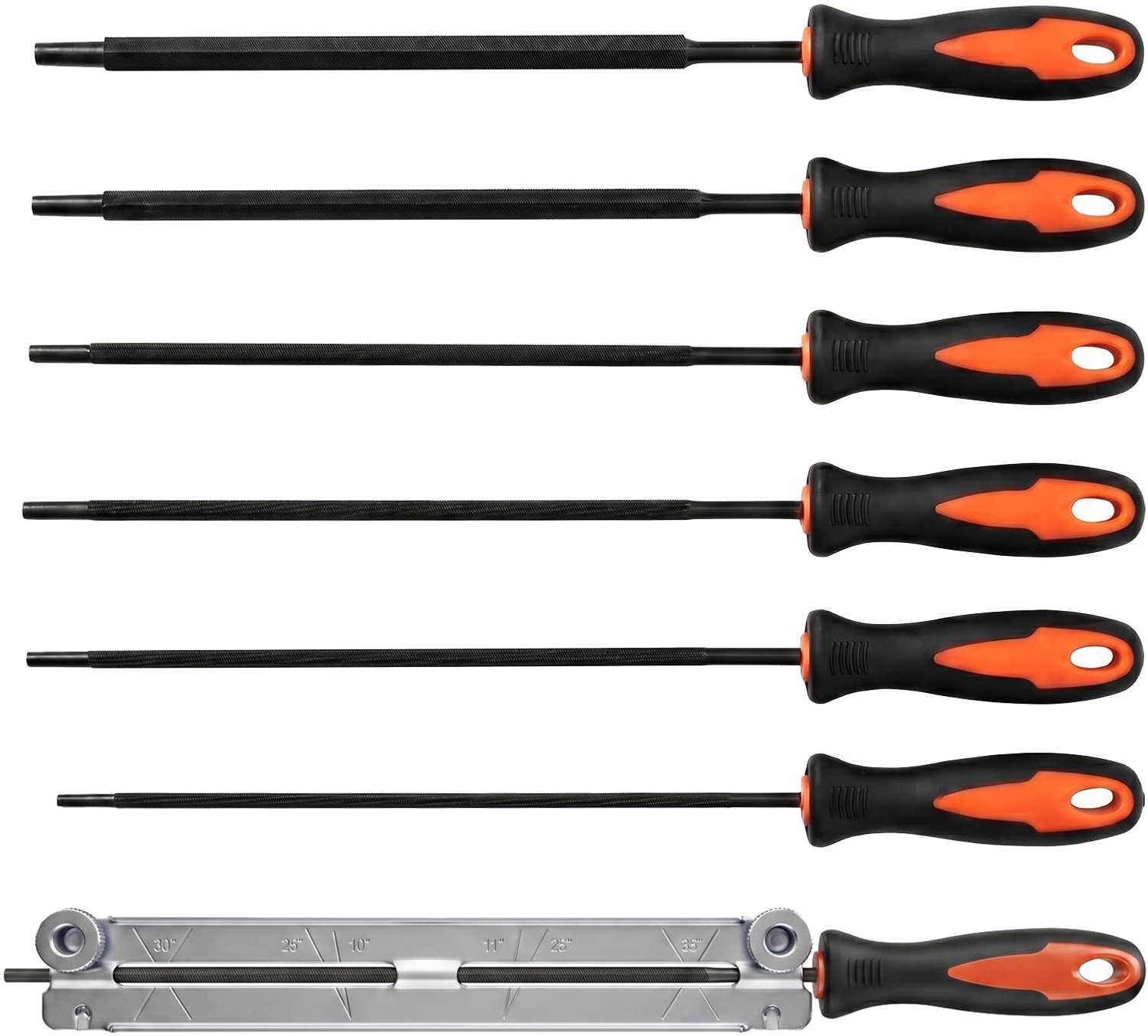 Set van 6 Ronde Kettingzaagvijlen voor Slijpen