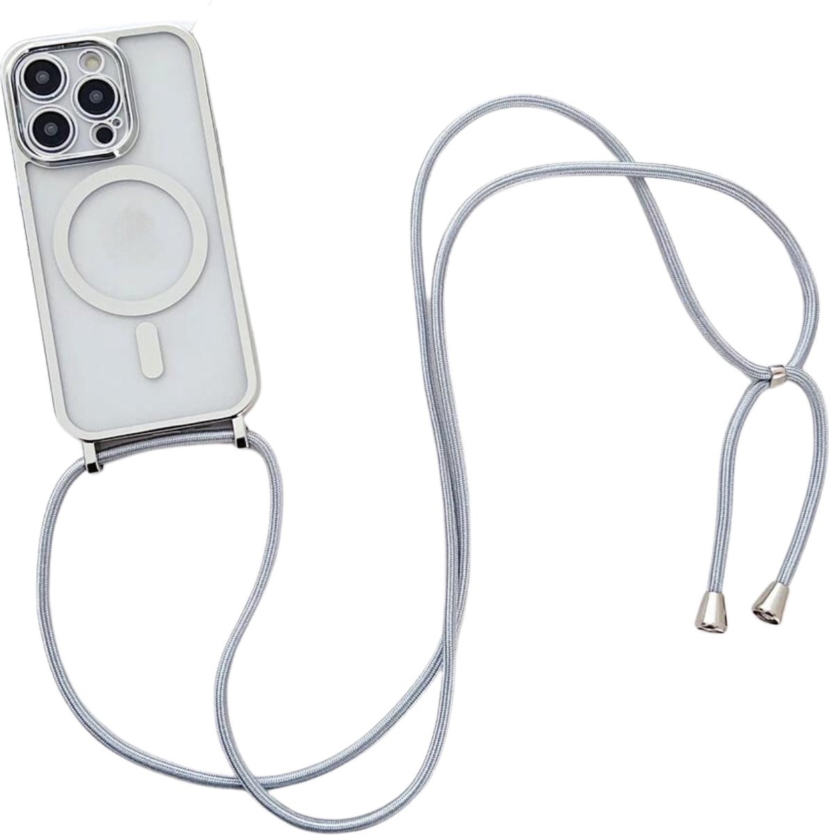 GREEN ON Magsafe Cord Case geschikt voor iPhone 15 - Zilver