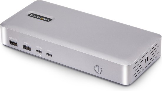StarTech.com USB4 Docking Station, USB-C 40Gbps, Dual HDMI Video, Tot 2x 4K 60Hz 4:4:4 (RGB) of 2x 4K 120Hz 4:2:2, Multi-Monitor Dock, 6x USB, 2.5GbE, 100W PD