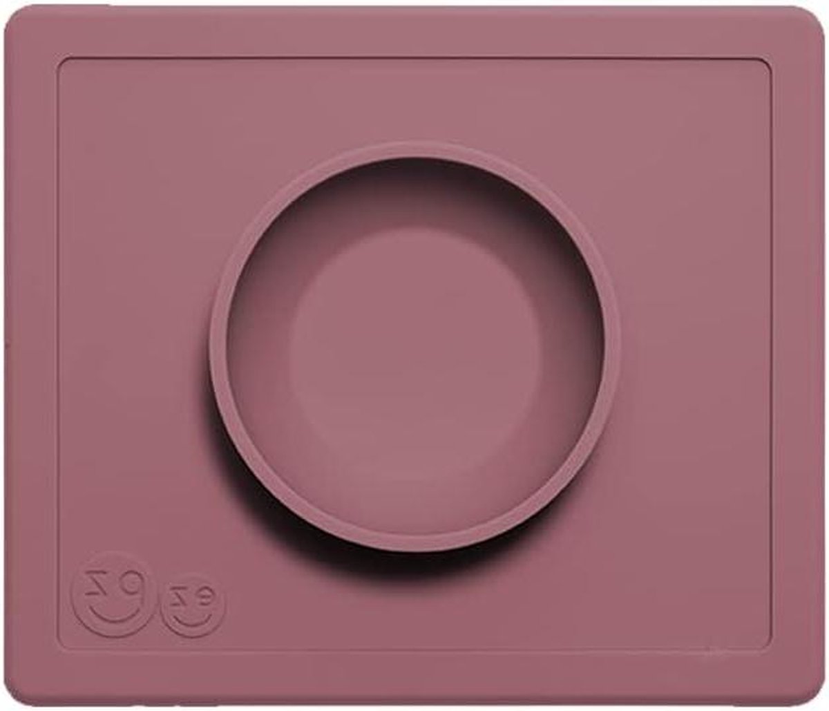 Image of 24 maanden plus siliconen schaal met geïntegreerde placemat voor peuters en kleuters - Mauve