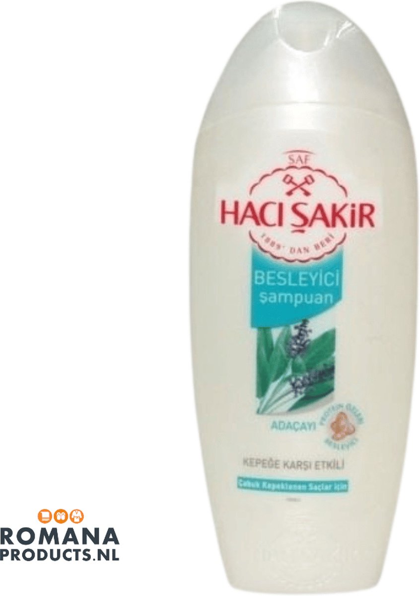 Goedkoopste Romana Products - Haci Sakir Shampoo 500ml - Verzorgende Haarreiniging - Saliekruiden