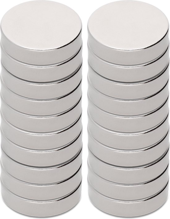 Foto: Magnet outlet magneten sterk neodymium schijfmagneten multipack 25mm x 5mm trekkracht 5 5 kg 20 stuks