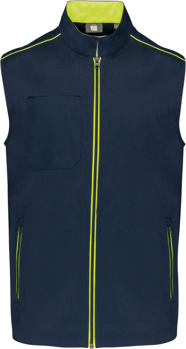WK. Designed To Work Gilet Day To Day WK6148 - Navy / Fluorescent Yellow - 3XL