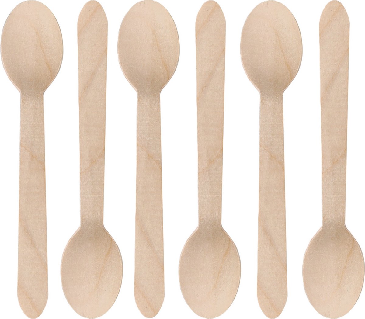 DEPA BBQ/verjaardag/camping bestek - lepels - 100x - hout - 16 cm - eco friendly/composteerbaar - wegwerp