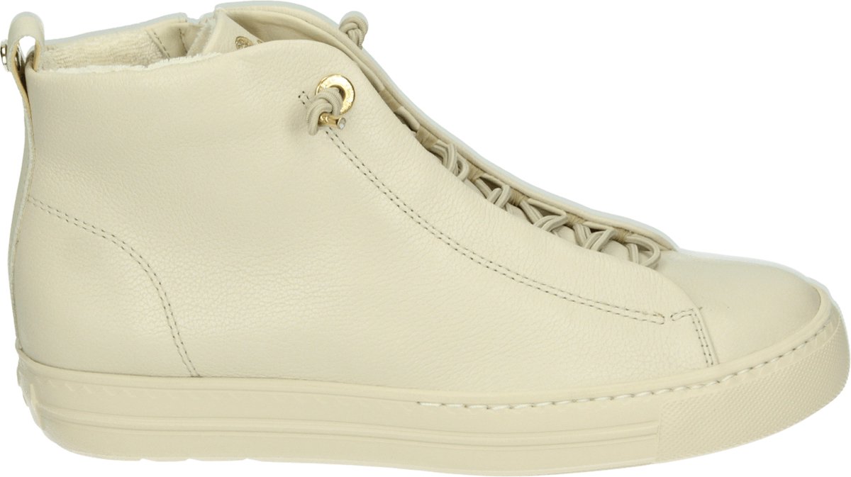Paul Green - 5283 - Hoge sneakersVeterlaarzenDames veterschoenenDames sneakersHalf-hoge schoenen - Kleur: Wit/beige - Maat: 42