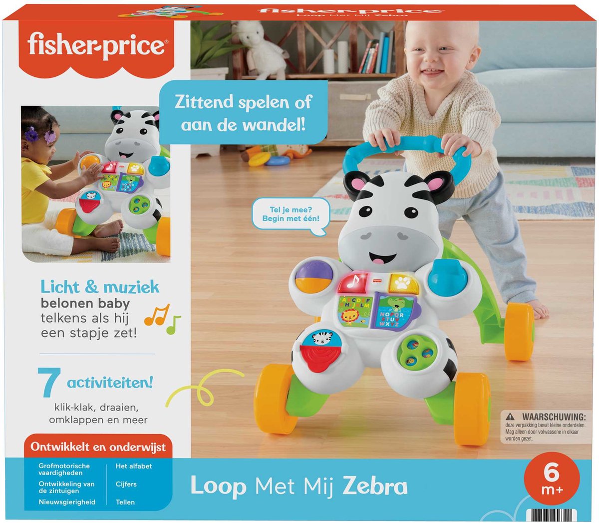 Fisher-Price Loop Met Mij Zebra - Looptrainer — afbeelding 7