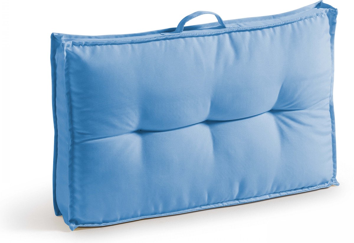 Oviala - Buitenkussen met blauwe gewatteerde bekleding, 60 x 40 cm - Cuzco