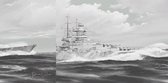 1:200 Trumpeter 03714 German Gneisenau Battleship Plastic Modelbouwpakket