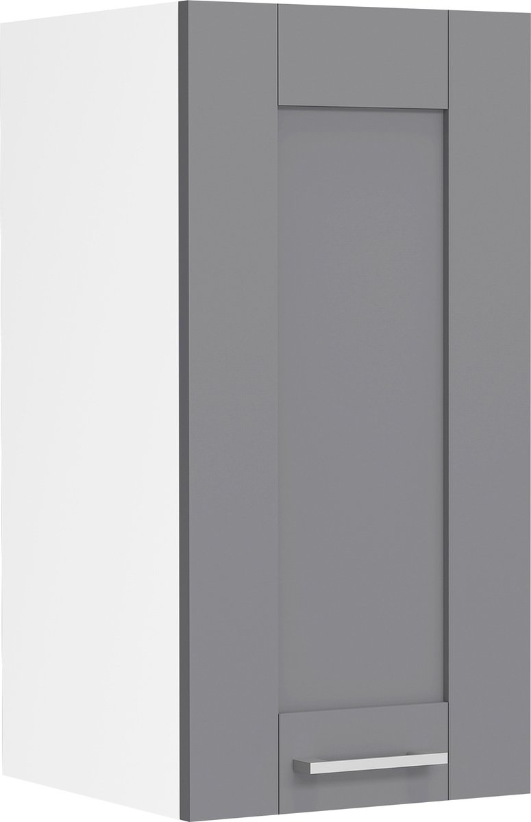Vcm keukenkast breedte 30 cm houten deur wandkast keuken keukenmeubelen landhuis Colura Wit / Antraciet