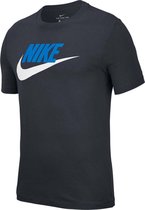 Nike Nsw Icon Futura Heren T-shirt - Obsidian/Lt Photo Blue/(White) - Maat L