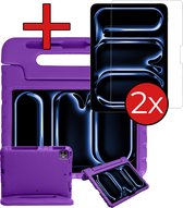 Étui pour enfants adapté à l'iPad Pro 2024 (11 pouces) Étui Kinder Étui Kids Kidsproof avec 2x protecteur d'écran - Étui adapté pour iPad Pro 2024 11 pouces (7e génération) Étui Kinder - Violet