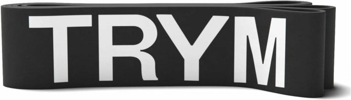 TRYM Weerstandsband - Resistance band - Latex - 29,5 kg - 80 kg - 64 mm - Zwart