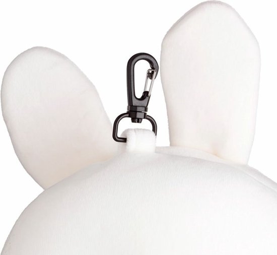 Relaxeazzz Frances le lapin peluche/oreiller de voyage/masque de sommeil - ensemble 2 en 1 - pour enfants - dans l'avion ou la voiture