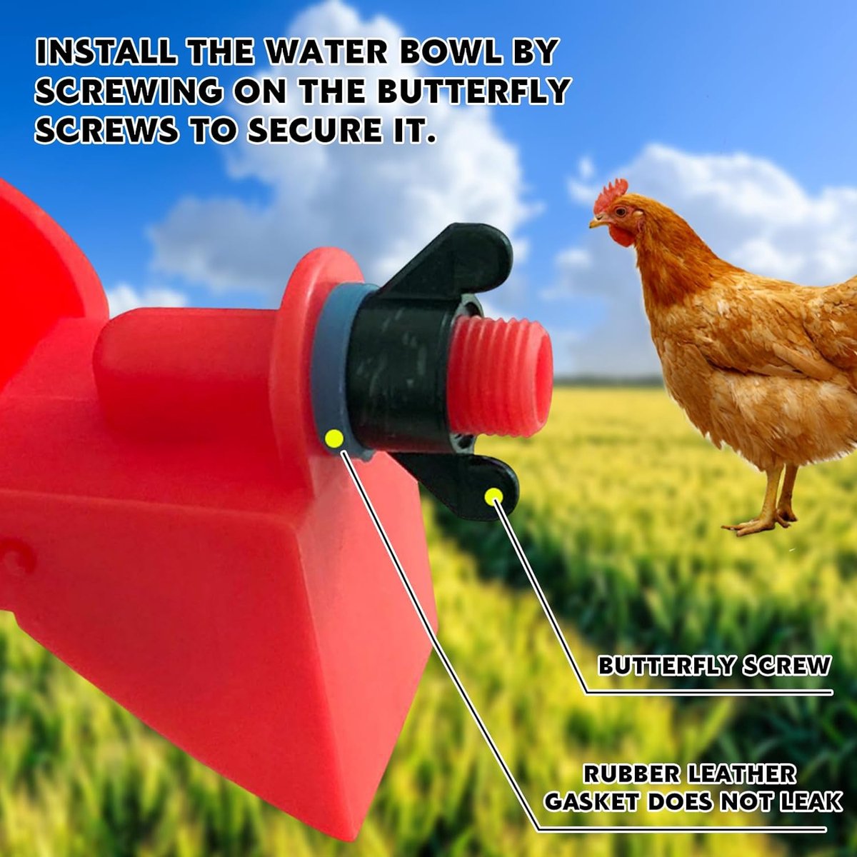 Kippendrinkerset, 10 stuks doe-het-zelf waterdispenser, met T-stuk, drijfventiel en diverse accessoires, waterdrinkbak, kippen, gevogeltebad voor vogels, kwartels, duif, kip
