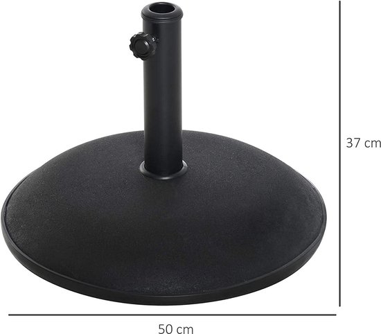 Outsunny parasolstandaard 15 kg parasolstandaard voor parasol ronde