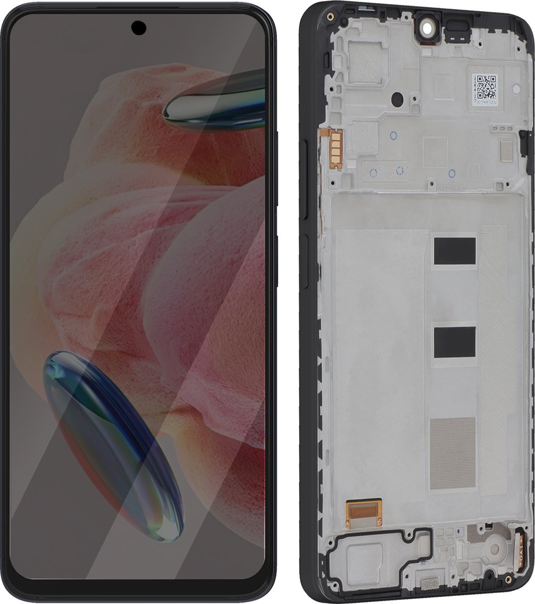 Xiaomi, Scherm + Kader voor Xiaomi Redmi Note 12 4G Onyx Origineel Service Pack, Grijs