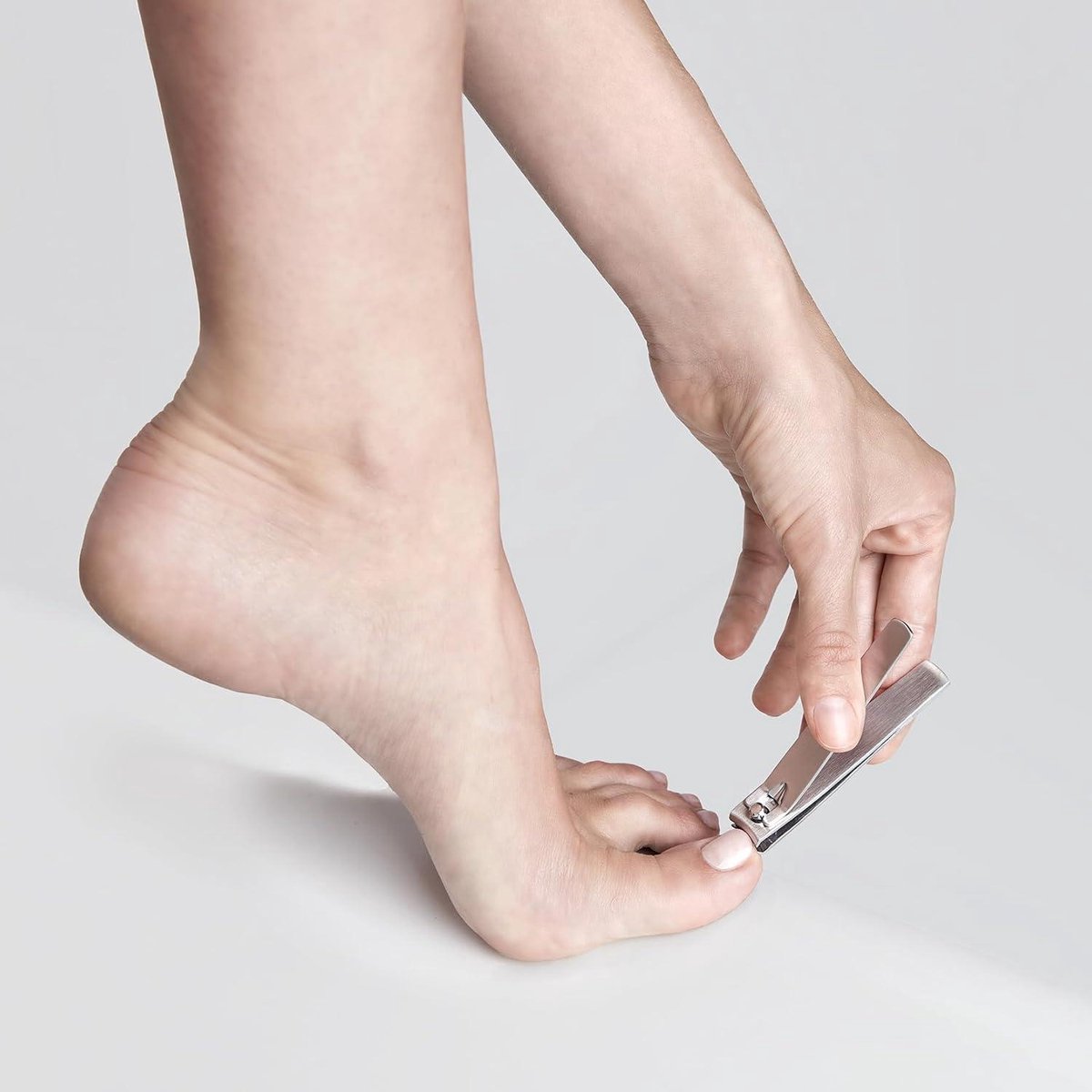 Nagelknipper sterke hefboomwerking hypoallergeen voor hand- en teennagels premium zilver 85 mm Nagelknipper