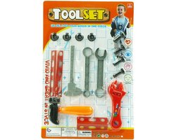 Gereedschapset 15 delig kunststof