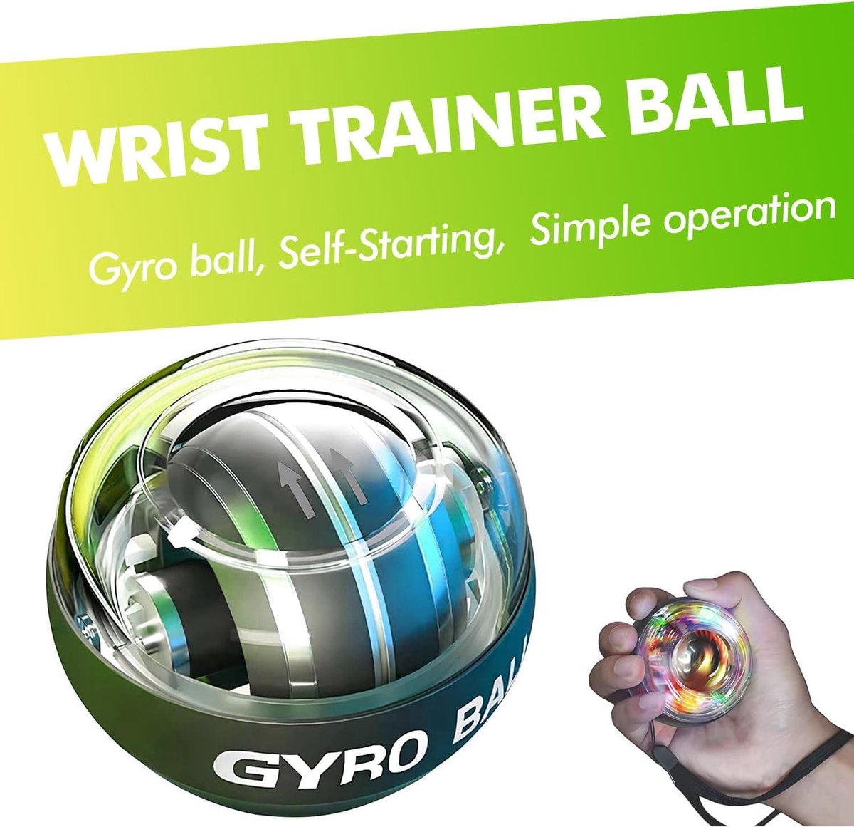 Handtrainer Finger Trainer Kit, Hand Grip Met Teller, Vinger Stretcher Opleiding Anti Stress Ball Gyroscopische Bal Voor Fitness Krachttraining Thuis 2706976387