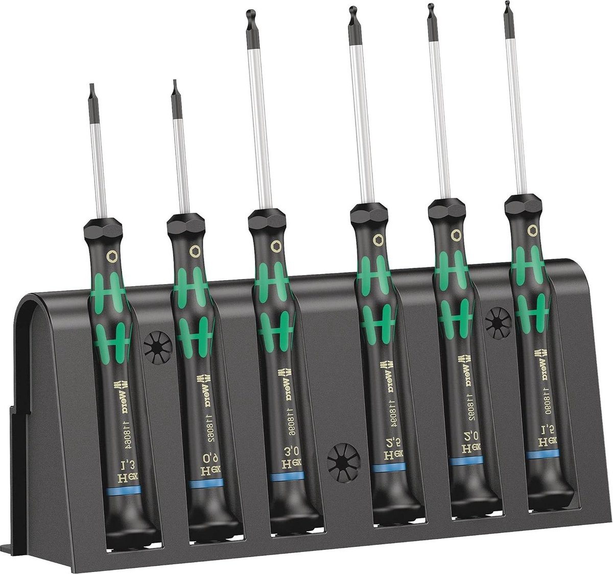 Elektronische schroevendraaierset Wera 2052/6 + rack 6-delig - 05118156001