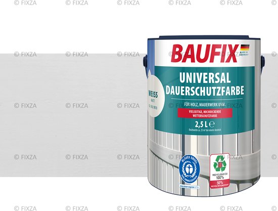 BAUFIX Universele Dekkende Tuinbeits wit 2,5 Liter