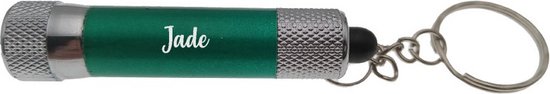 Lampe de poche | Porte-clés | Avec nom | Vert | Jade