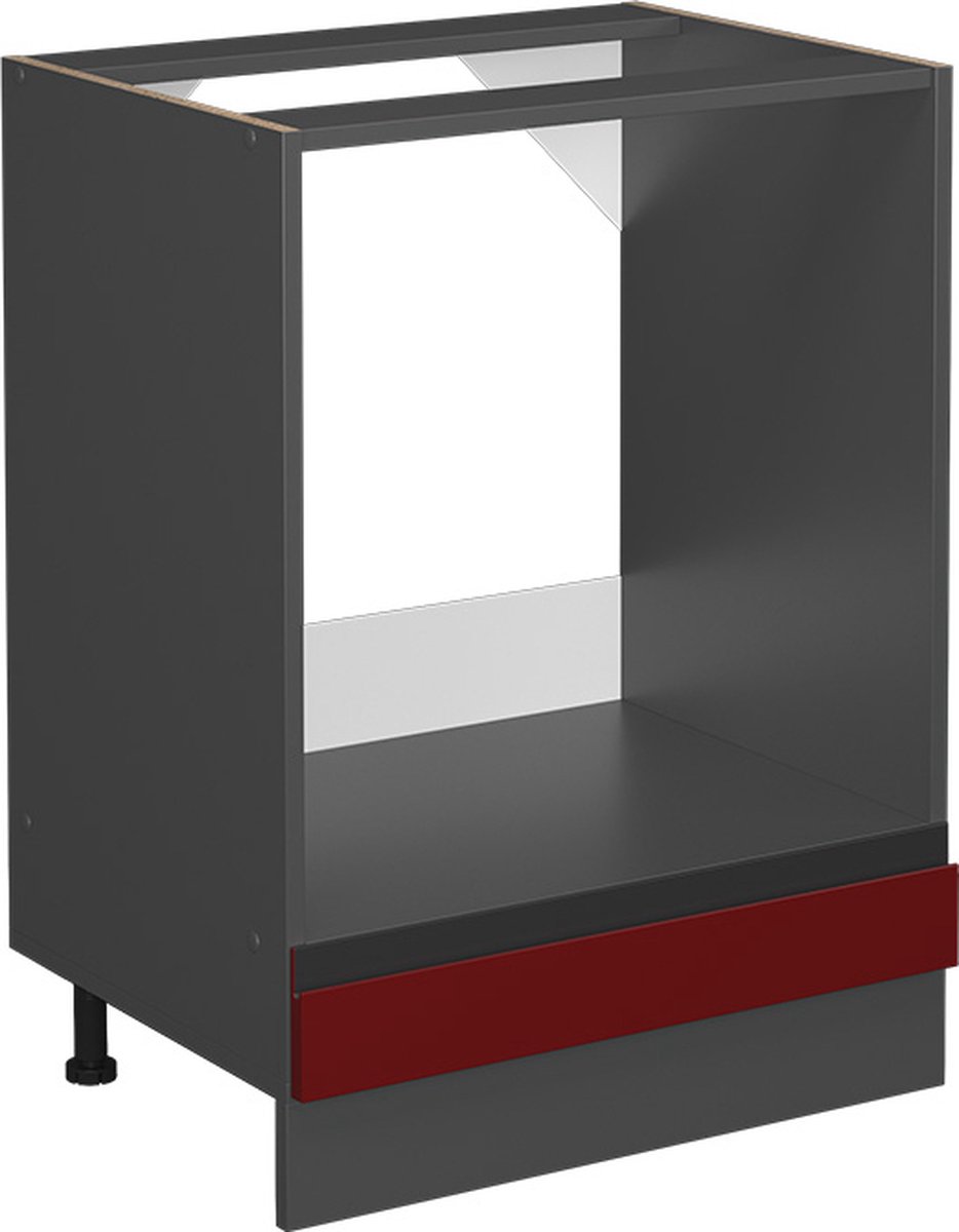 Vicco R-Line Ovenombouwkast – 60 cm J-vorm, zonder werkblad Rood Rood/Antraciet