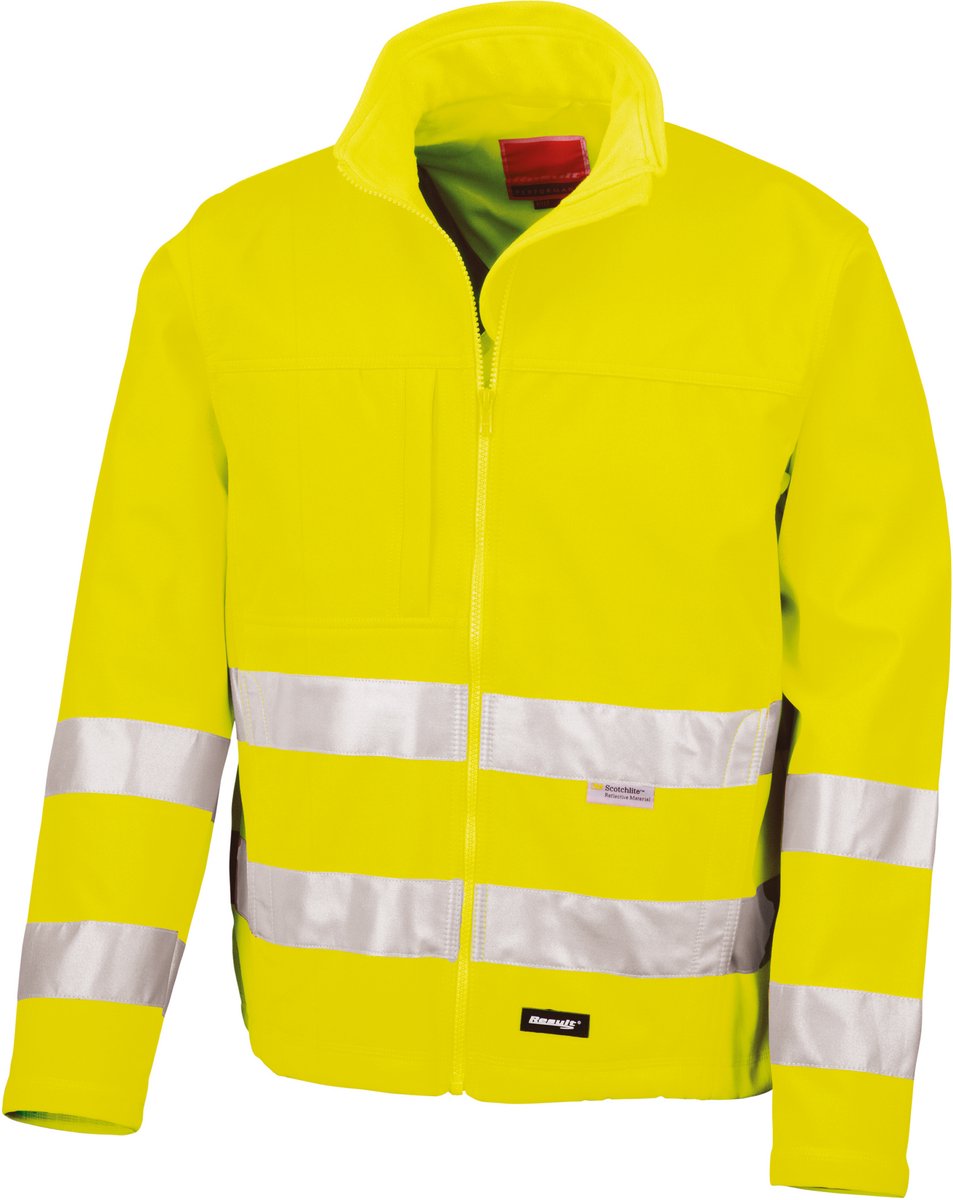 RESULT RT117X Softshell High Vis. Werkjas Geel