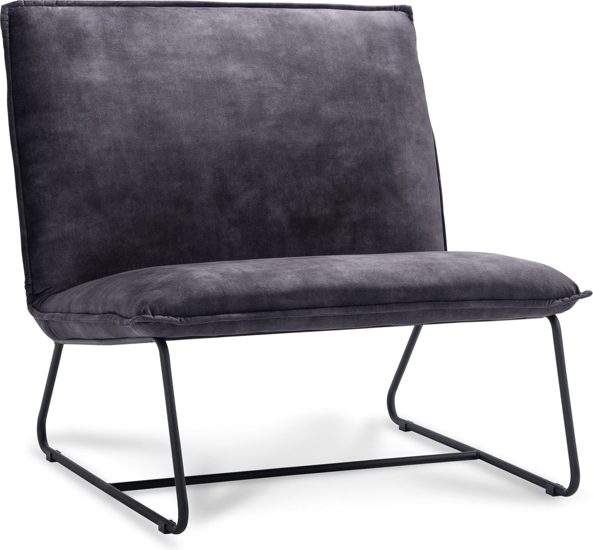 Icon Living - Fauteuil Coco - 1.5 zits - Stof Adore Anthracite - Gun Color Frame