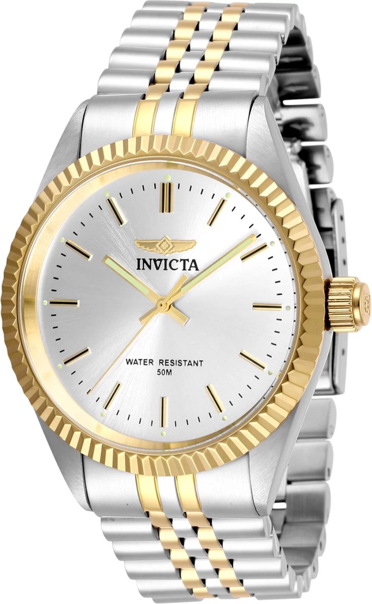 Invicta Specialty 29378 Heren Horloge - Waterdicht - Analoog - Quartz Uurwerk - Roestvrij Staal met zilveren Wijzerplaat - 43mm