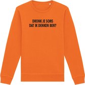 Pull orange L - Tu as bu parfois et je pense que je suis - si MAUVAIS. - Fête du Roi - Unisexe - Oranje - Pull femme - Pull homme - Voetbal - Coupe régulière