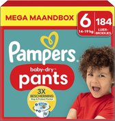 Pampers - Bébé Dry Pants - Taille 6 - Mega Boîte Mensuelle - 184 pièces - 14/19 KG