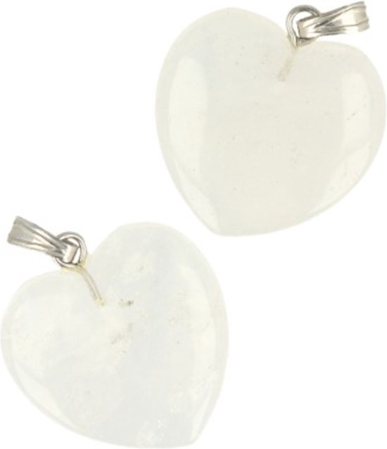 Ruben Robijn Pendentif coeur cristal de roche 20 mm