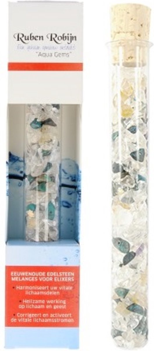 Goedkoopste Ruben Robijn Anti-stress & Depressie small Aqua Gems edelsteenwand