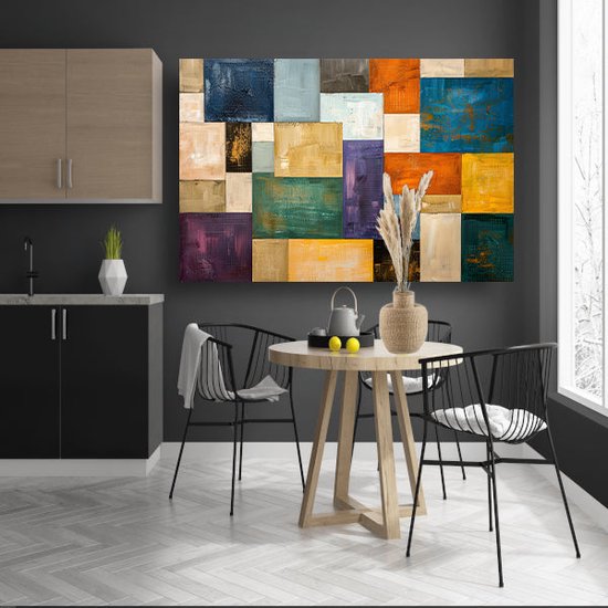 Rechthoeken schilderijen - Vormen schilderijen - Schilderij op canvas Texturen - Muurdecoratie modern - Schilderij op canvas - Schilderijen & posters canvas 70x50 cm