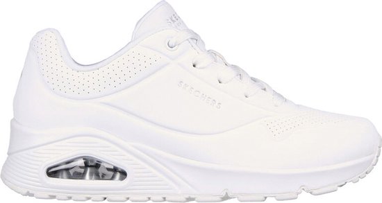 Skechers uno stand air art. 73690 W , blanc avec semelle également blanche.