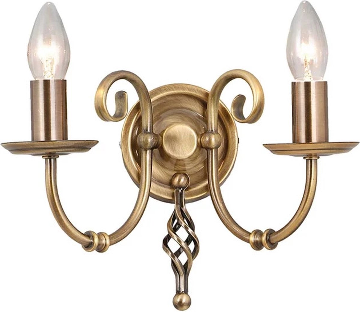Elstead Lighting LED Wandlamp Artisan | 2X E14 Max 60W | Aged Brass