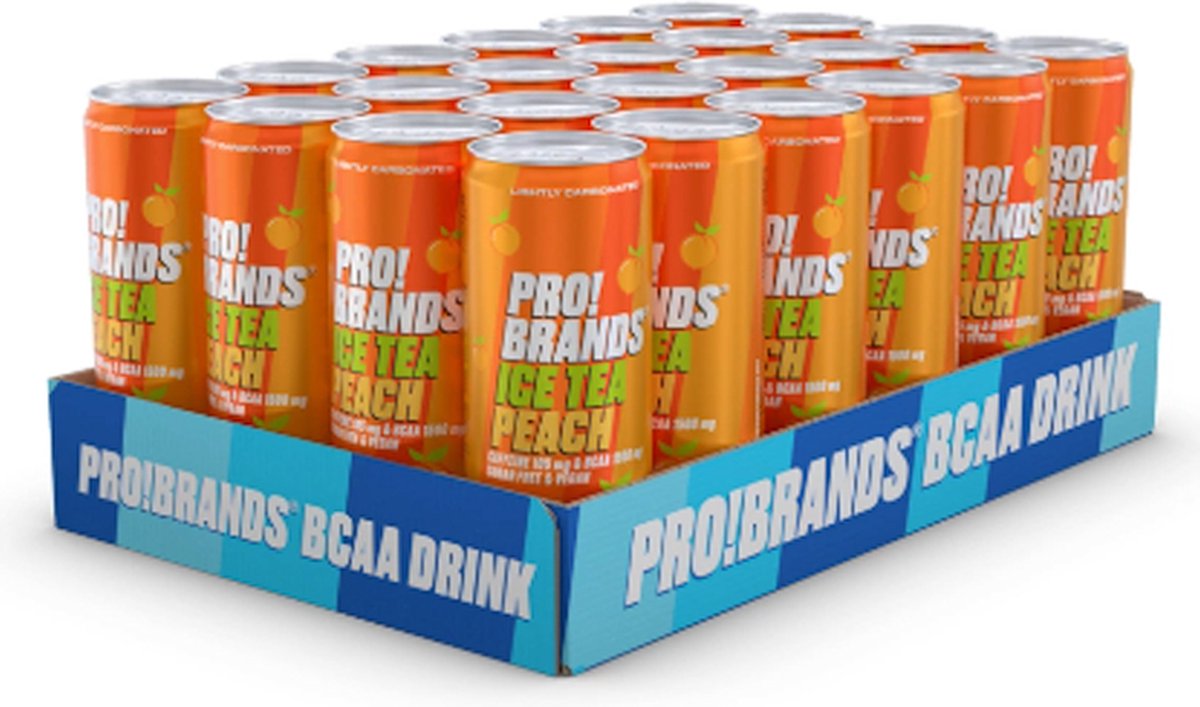 Goedkoopste Pro!Brands | BCAA Drink | Ice Tea Peach 330ml | 24 Stuks | 24 x 330 ml