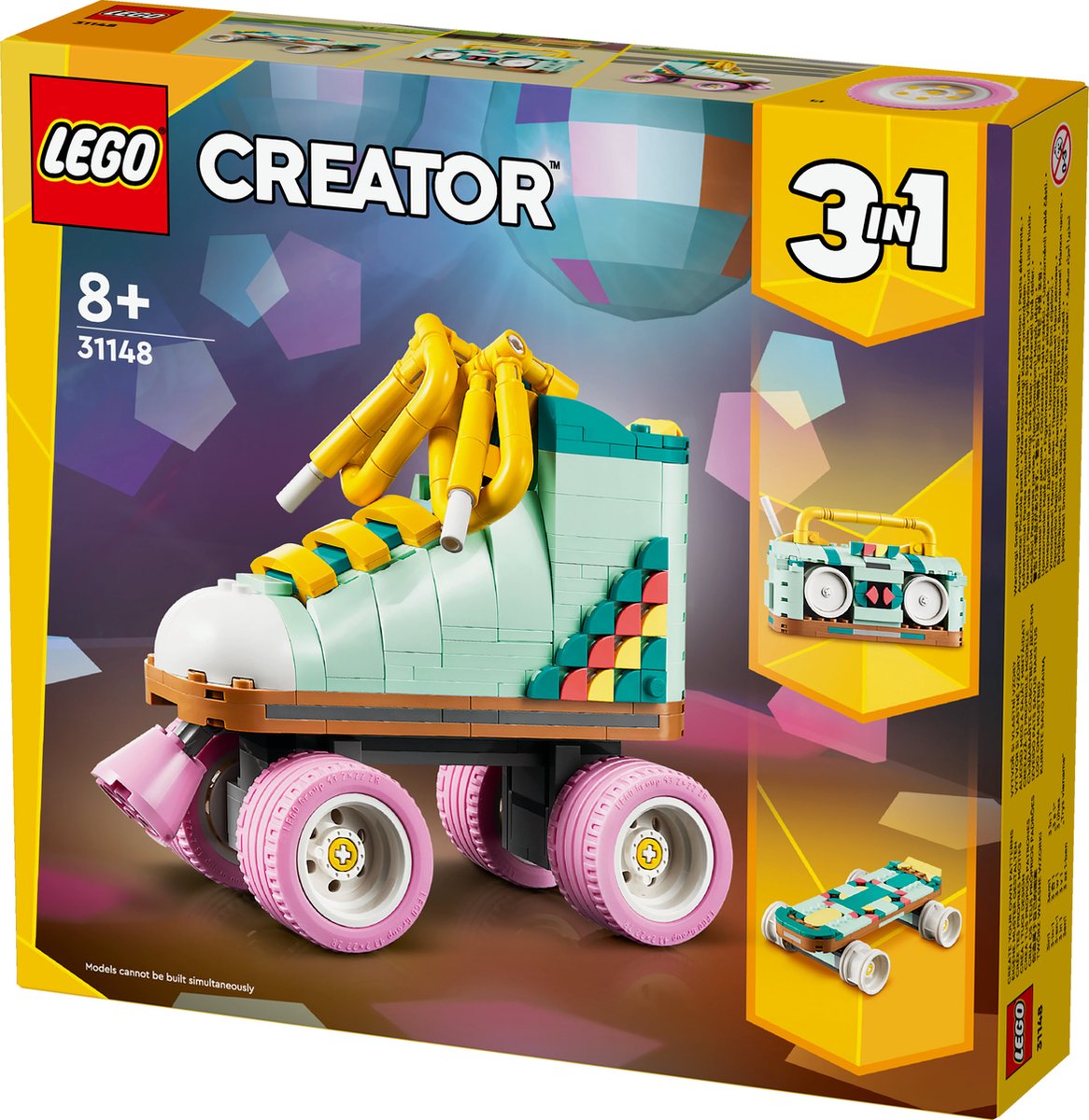 LEGO 31148 Creator 3in1 Retro rolschaats met Mini Skateboard en Gettoblaster Radio Speelgoed — afbeelding 15