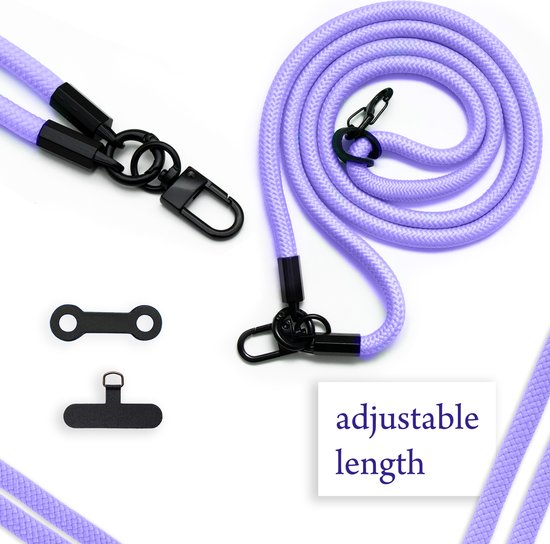 Chaîne de téléphone portable Cadorabo pour Sony Xperia XZ1s en VIOLET - Étui pour téléphone portable avec cordon de sangle réglable à accrocher autour du cou