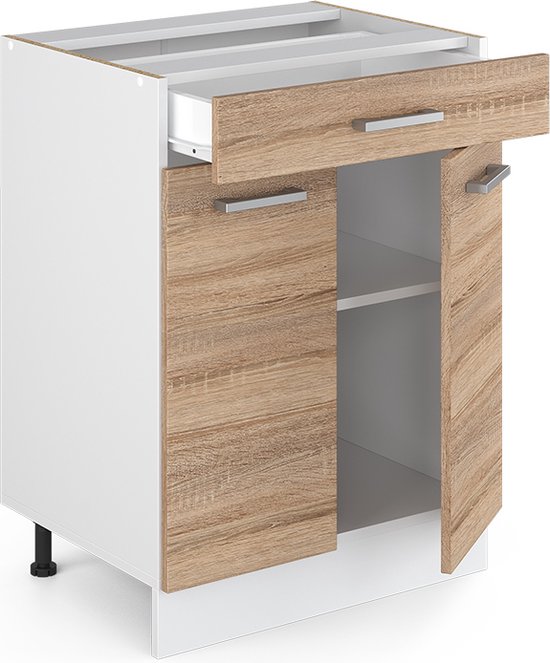 Vicco Armoire de cuisine en verre Sonoma 80 cm, R-Line | Sonoma Vicco Armoire de cuisine en verre Sonoma 80 cm, R-Line | Sonoma