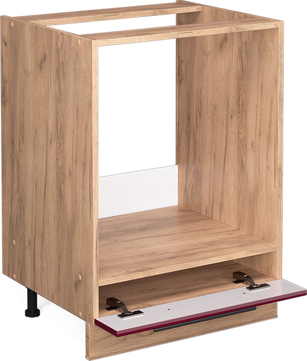 Vicco Ovenombouwkast Fame-Line, Bordeauxrode hoogglans, 60 cm zonder werkblad Vicco Ovenombouwkast Fame-Line, Bordeauxrode hoogglans, 60 cm zonder werkblad