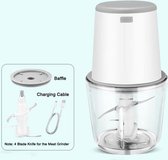 Bol.com Voedsel Chopper Elektrisch Vleesmolen 600ML - Multifunctionele USB Opladen - Afneembare Voedsel Chopper - Snelle Hakker ... aanbieding