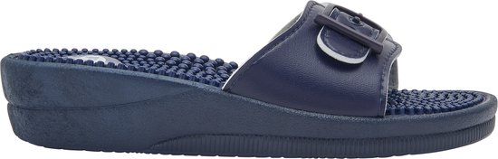 SCHOLL NEW MASSAGE PVC Womens Navy Blue FALSO Mules - Navy Blue - Maat 36