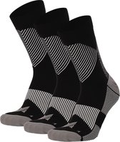 Xtreme Compression Socks Quarter - Chaussettes de sport à compression - Bas de compression mi-hauts - 3 paires - Multi Noir - Taille 39/42