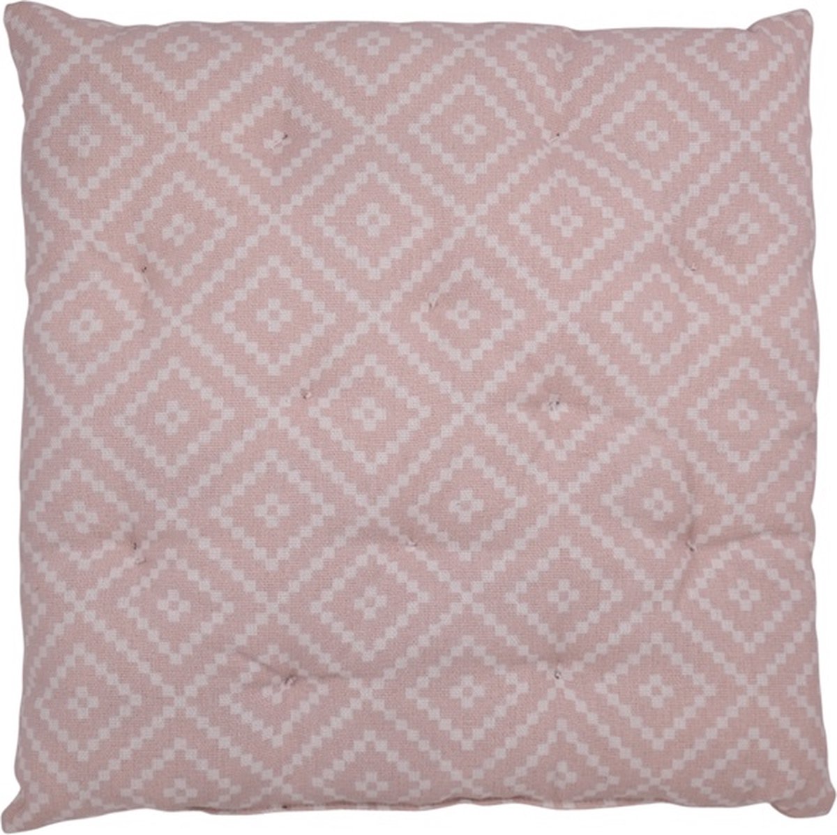 Linen & More Dotted Ethnic Soft Roze Mattress | 40 X 40 | Sierkussen Voor Woonkamer Of Slaapkamer