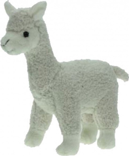 Pluche knuffel lama wit